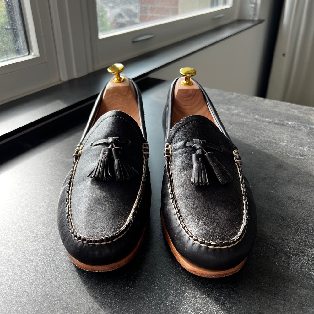 G.H. Bass & Co. Black Leather Tassel Loafers